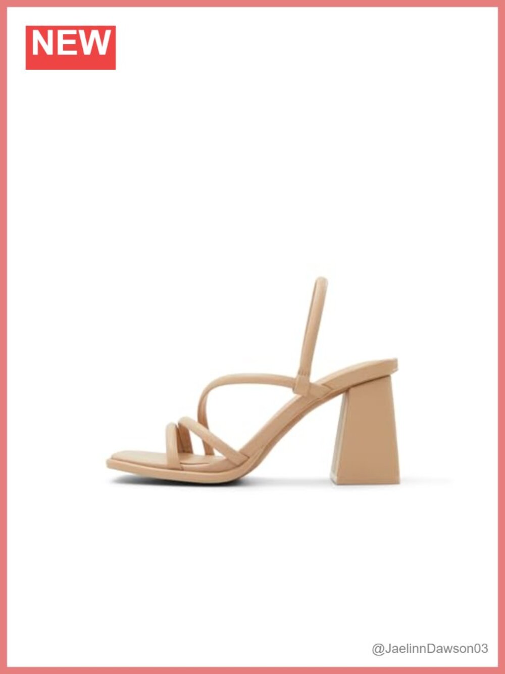 Luxe Vegan Strappy Block Heel Sandals Square Toe Slip On